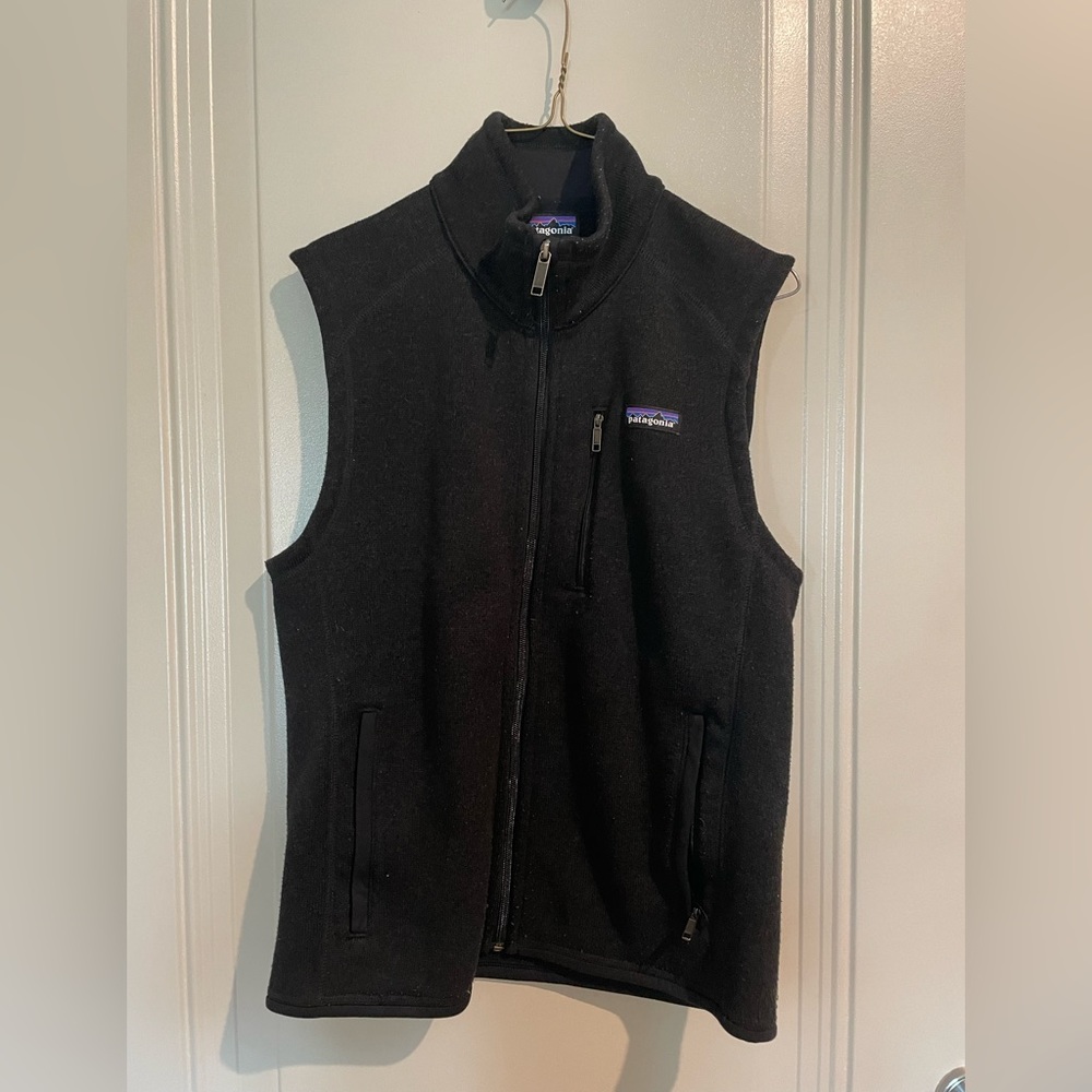 Men’s Patagonia vest. Used, adult small, black